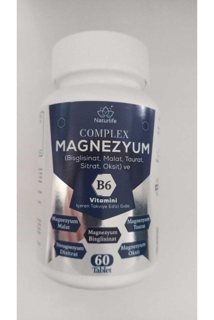 منیزیم کمپلکس 60 تایی نیچرلایفNaturlife Magnezyum Complex B6 Vitamin 60 Tablet